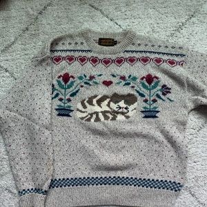Vintage Eddie Bauer Cat Sweater